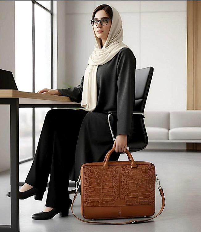 کیف اداری لپتاپی چرم زنانه چرم شهرزاد